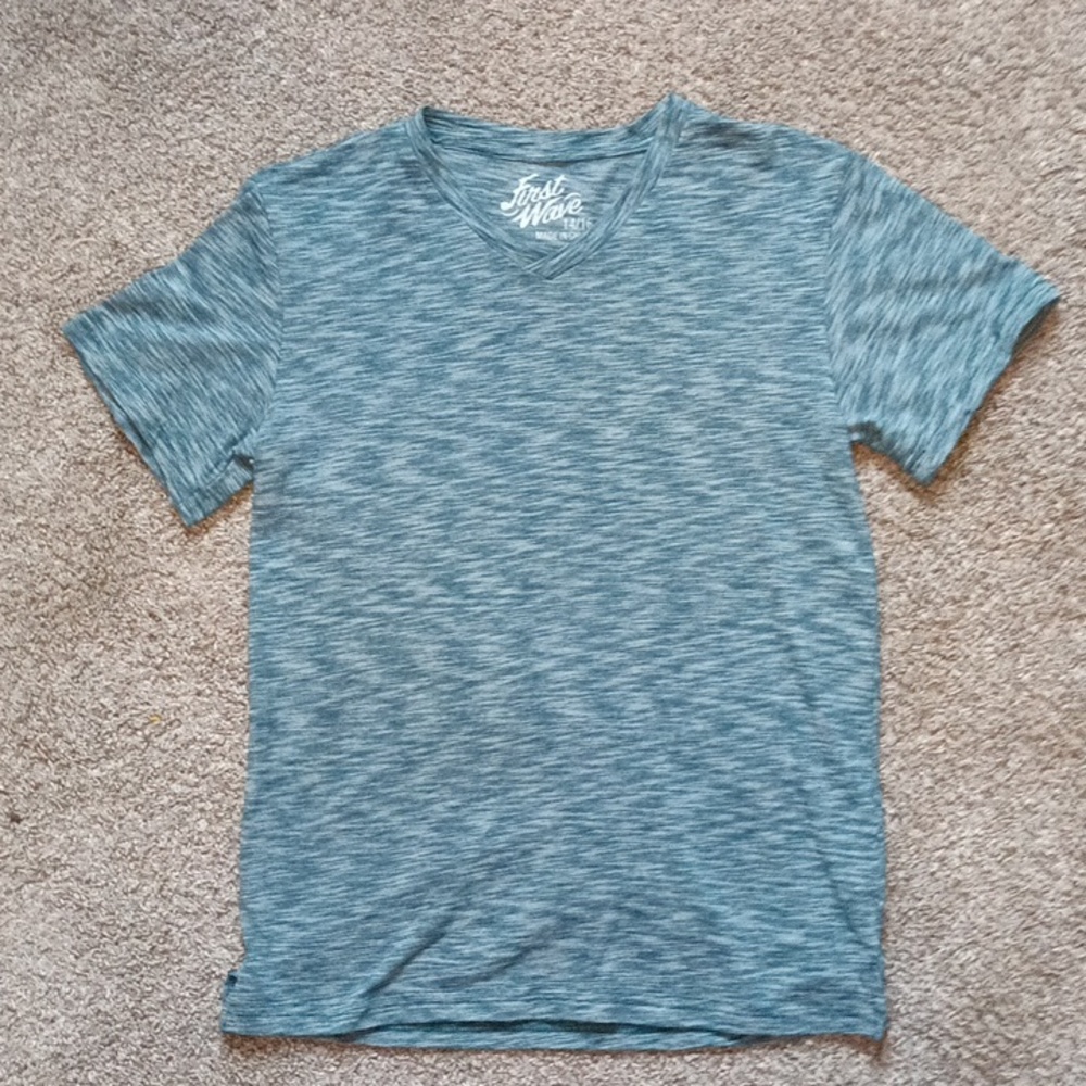 Blue first wave V neck